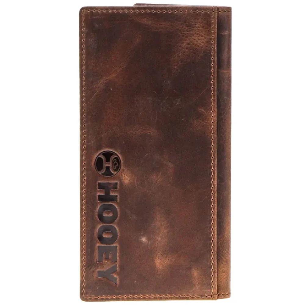 HOOEY HOOEY 2.0 BROWN W/BLACK & TURQUOISE RODEO WALLET