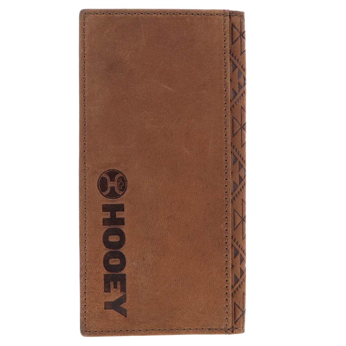 HOOEY MONTEREY RODEO WALLET BROWN W/ AZTEC EMBOSSED PRINT