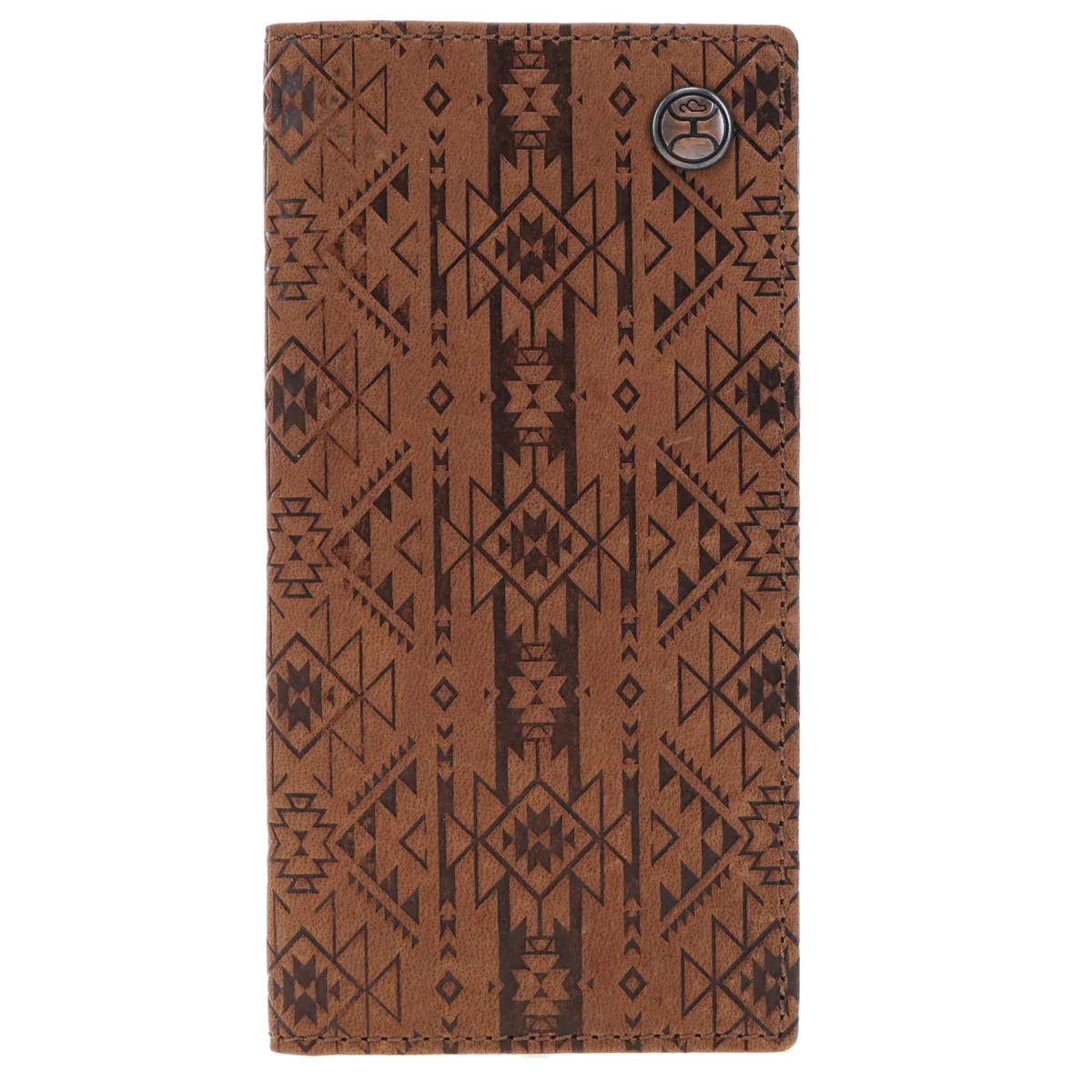 HOOEY MONTEREY RODEO WALLET BROWN W/ AZTEC EMBOSSED PRINT