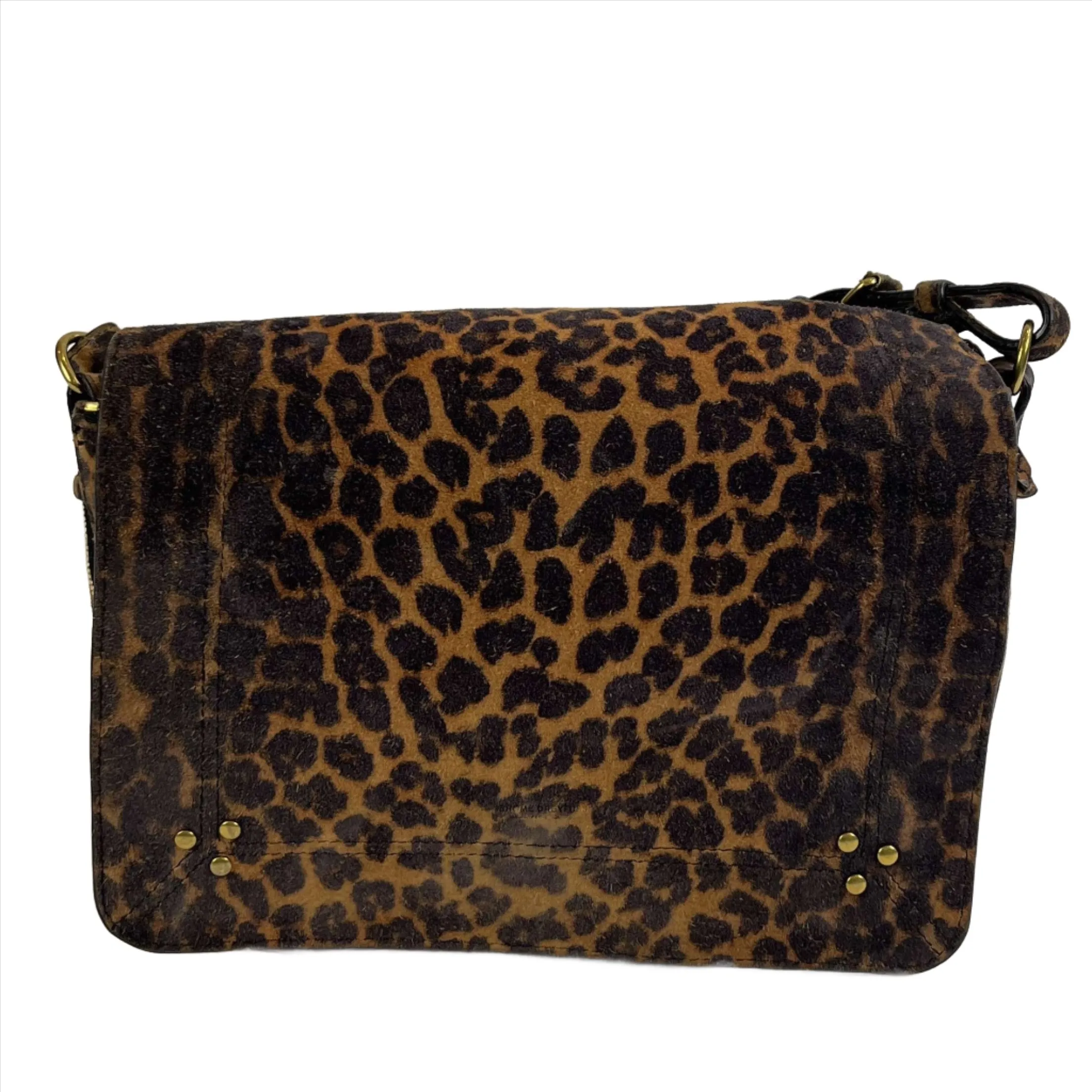 Jerome Dreyfuss 960 Leopardprint Suede Igor Crossbody Bag