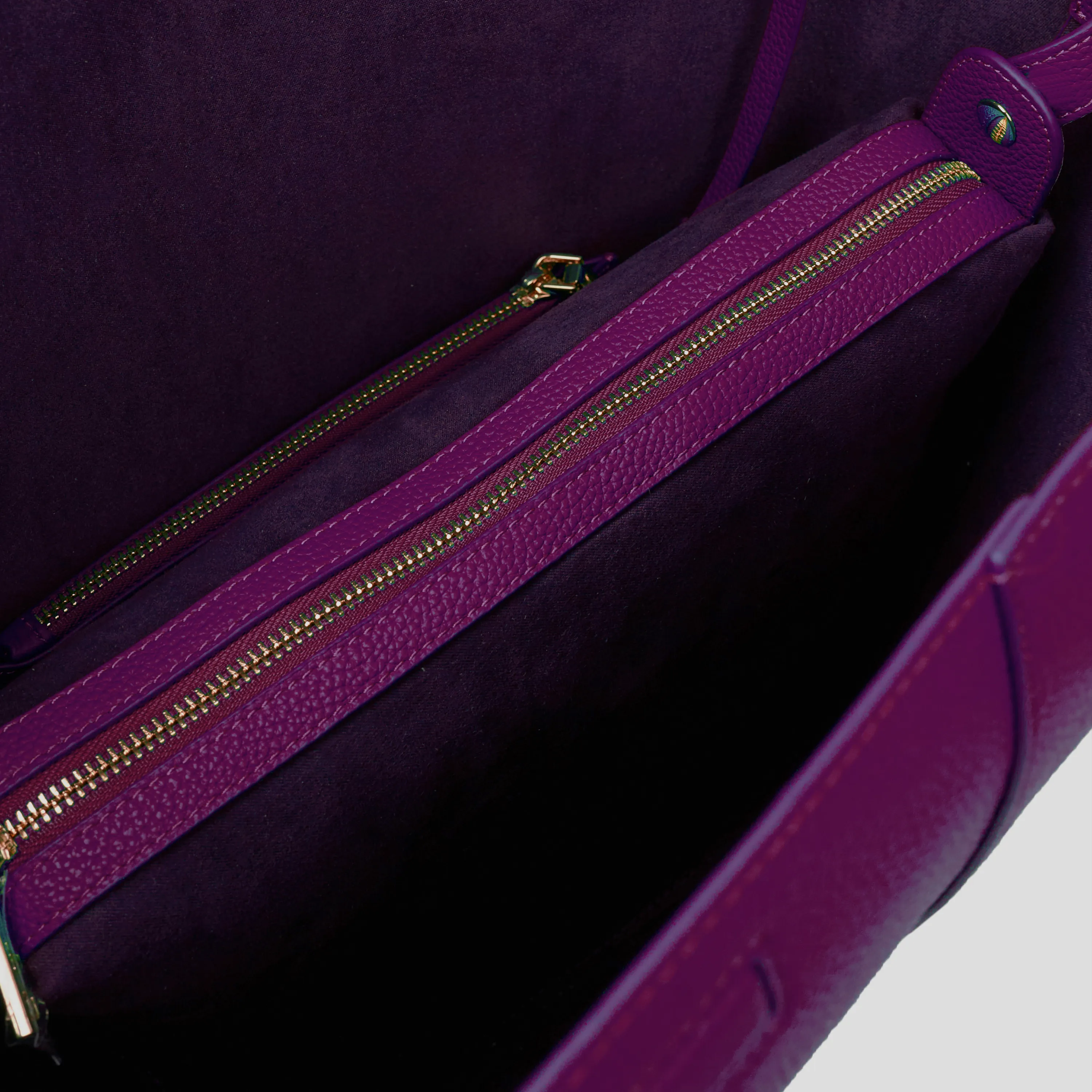 JEWEL PURPLE LEATHER HANDBAG