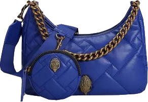 Kurt Geiger Blue Leather Multi pocket Cross Body Handbag BNWT