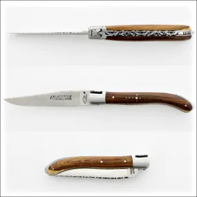 Laguiole XS 9 cm Guilloche Pistachio Wood Handle