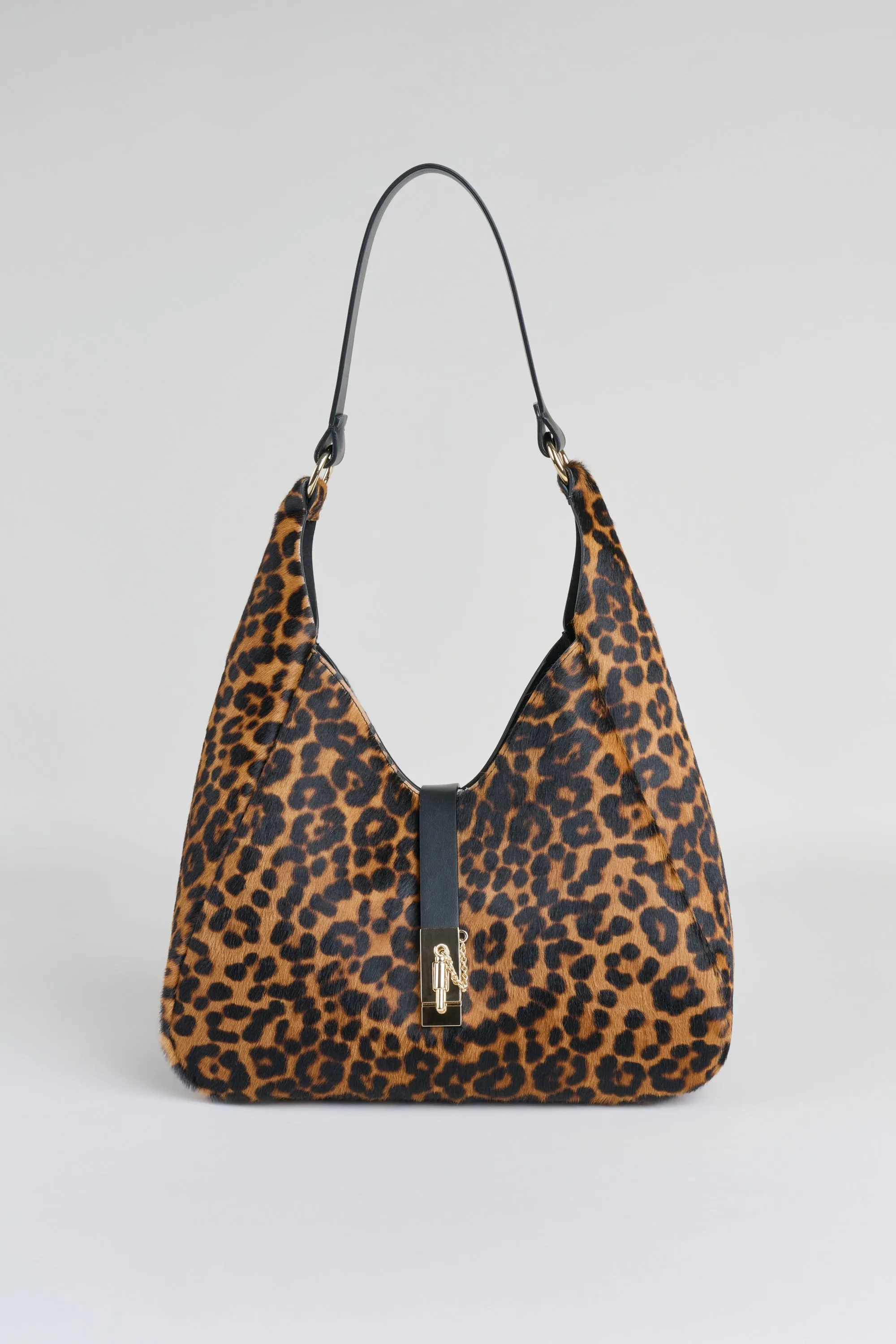 Leopard Calf Hair Hobo Bag