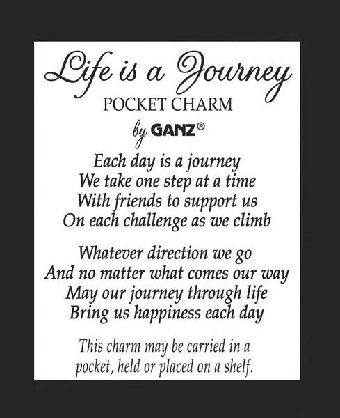 Life Is A Journey Charm Pocket Token