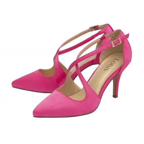 LOTUS Pink Satin Heeled Shoe