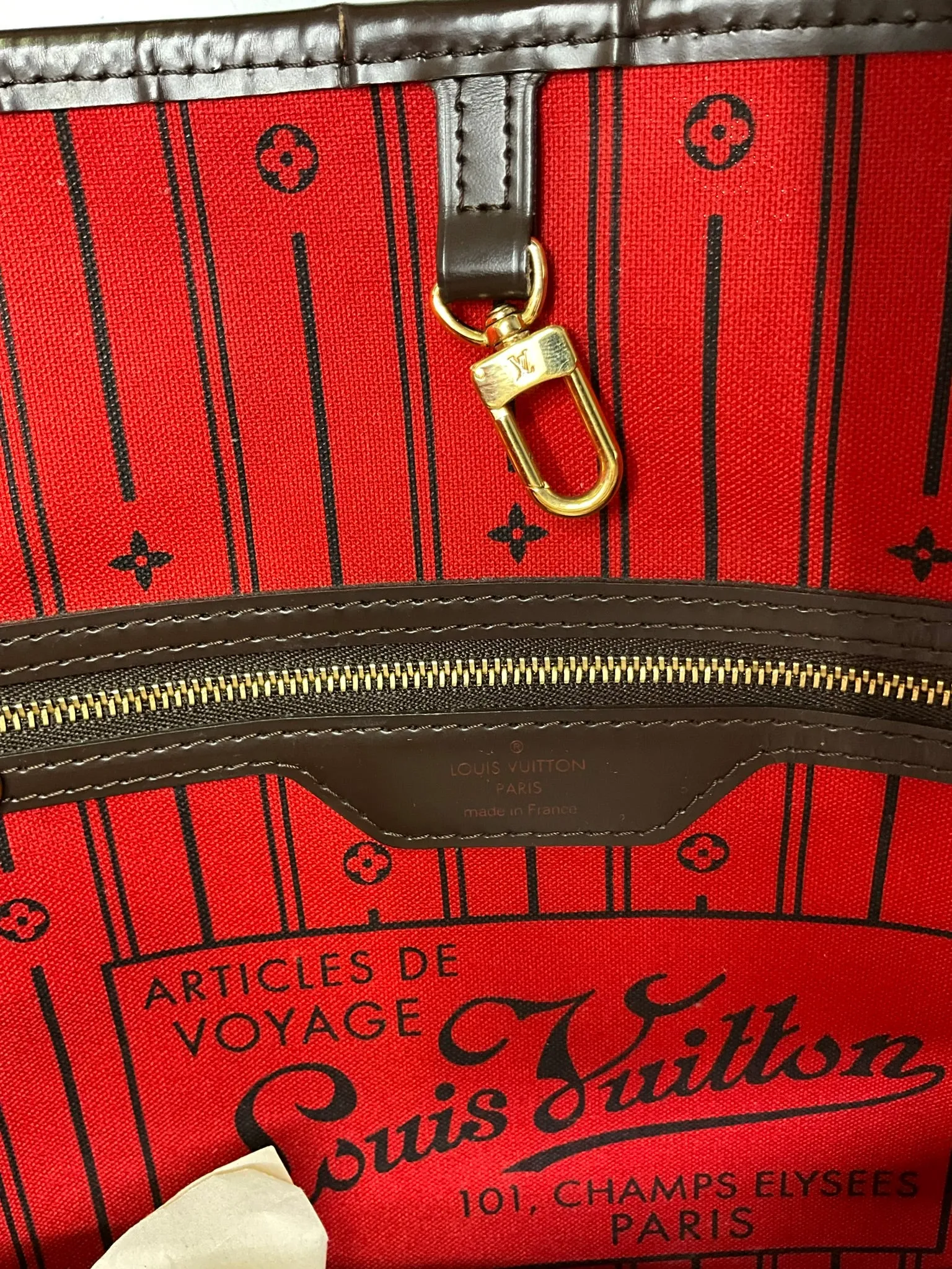 Louis Vuitton Damier Ebene Neverfull GM Bag