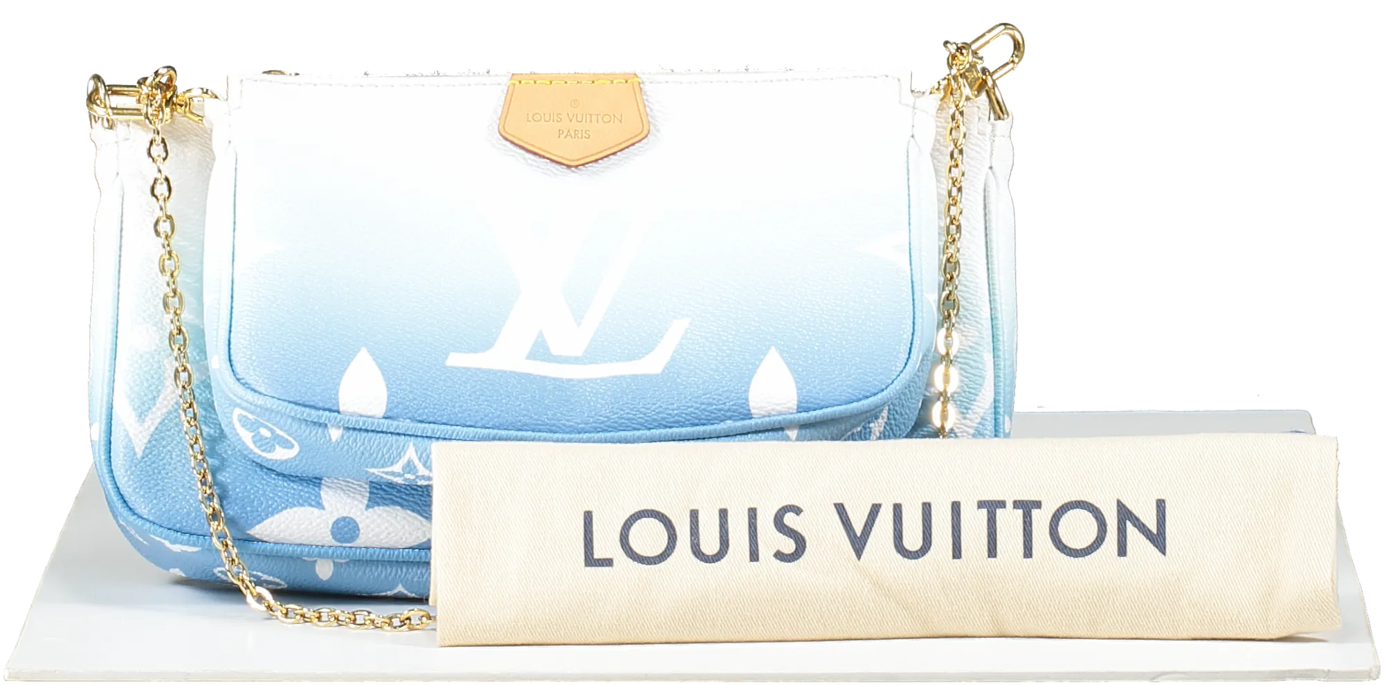 Louis Vuitton Ltd.Edition Blue Multi Pochette, Pool Ombre Handbag