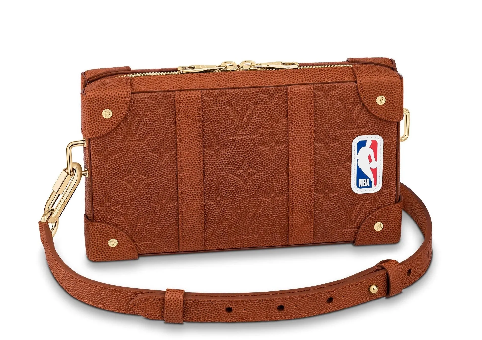 Louis Vuitton x NBA Soft Trunk Wallet Ball Grain Leather Brown