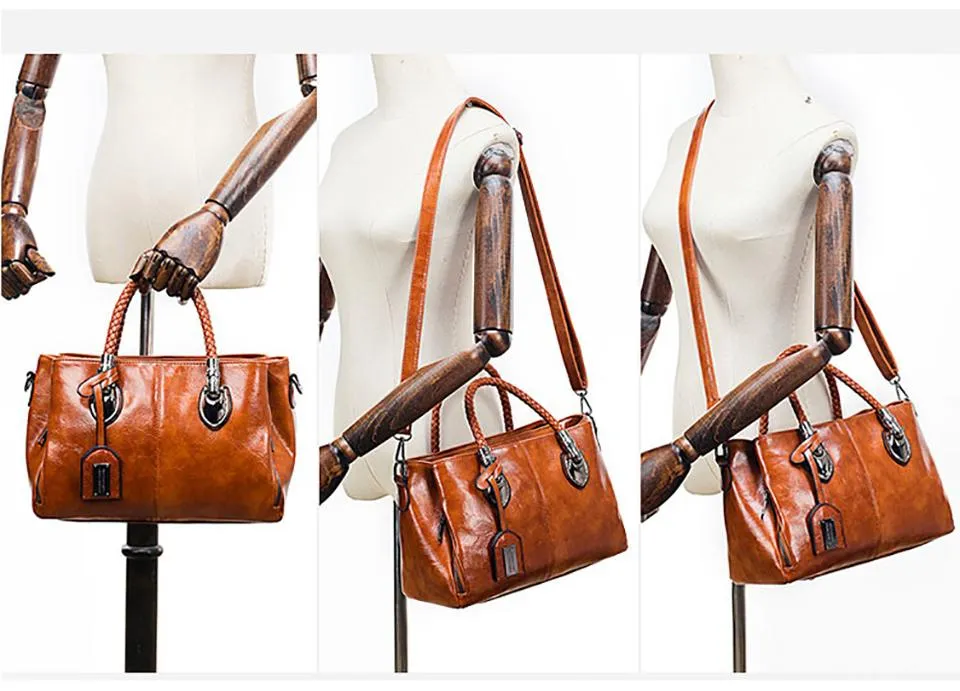 MALIN | VINTAGE TRIPLE CROSSBODY LEATHER BAG