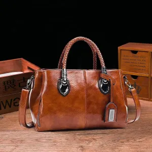 MALIN | VINTAGE TRIPLE CROSSBODY LEATHER BAG