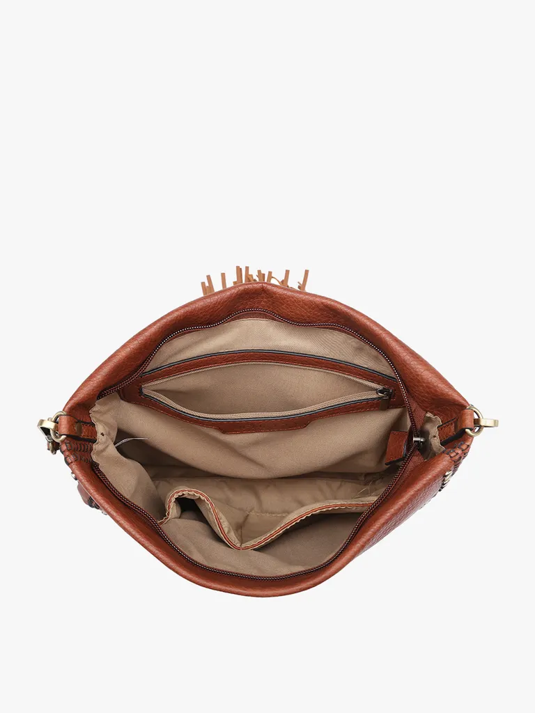 Marie Crossbody with Grommet Details and Tassel