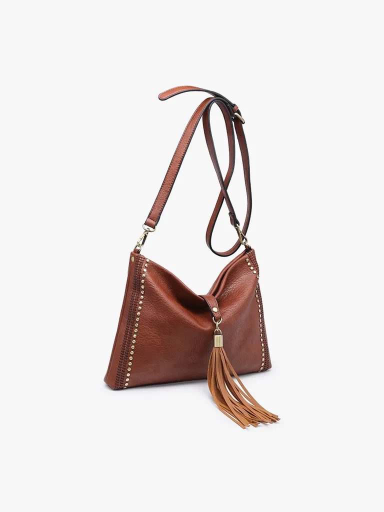 Marie Crossbody with Grommet Details and Tassel