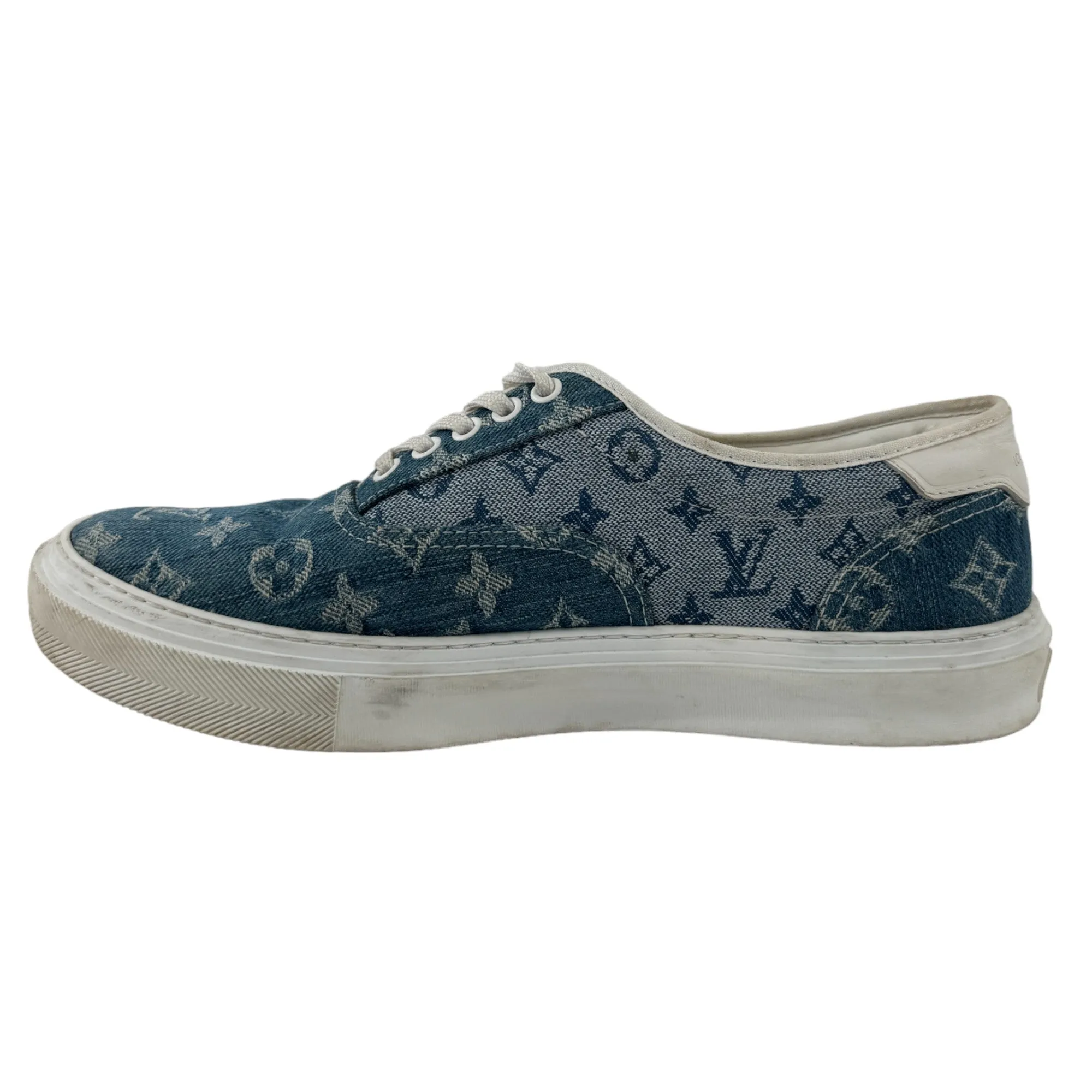 Men's Monogram Denim Low Trainers Blue Size EU 42 / UK 8