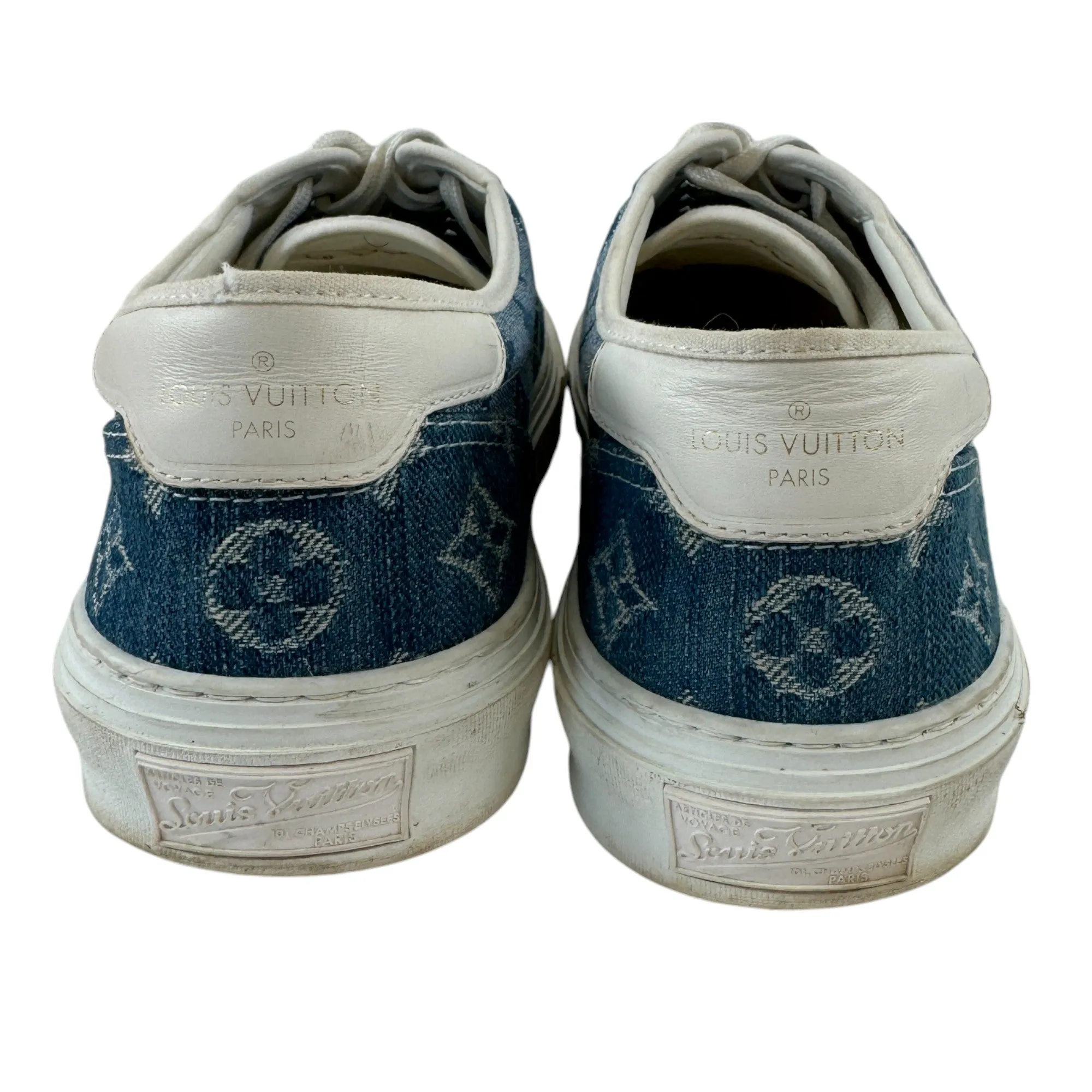 Men's Monogram Denim Low Trainers Blue Size EU 42 / UK 8