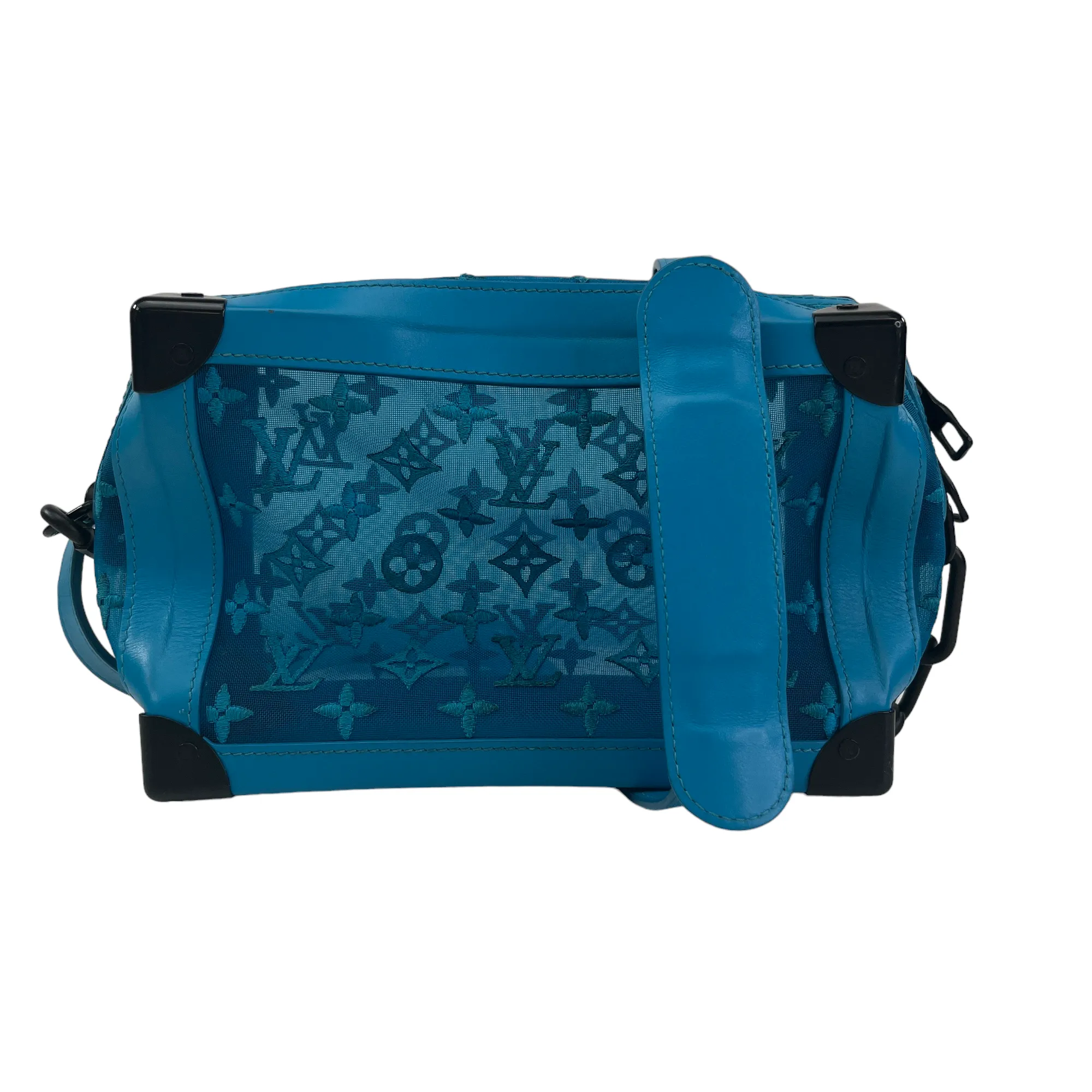 Men's Monogram Mesh Soft Trunk Bag Blue