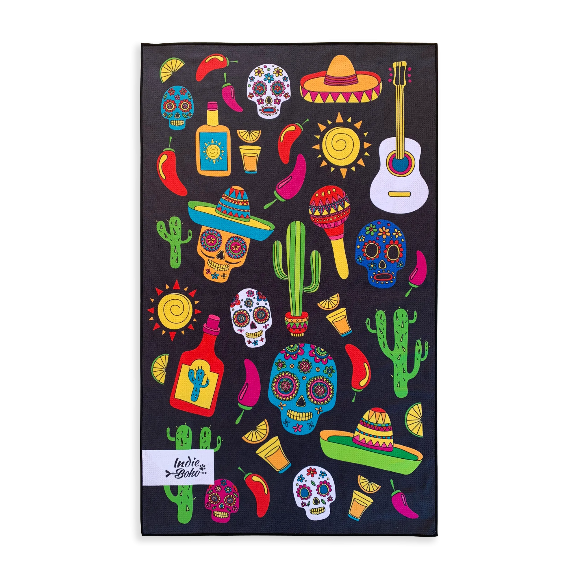 Mexican Skulls Pet Travel Towel