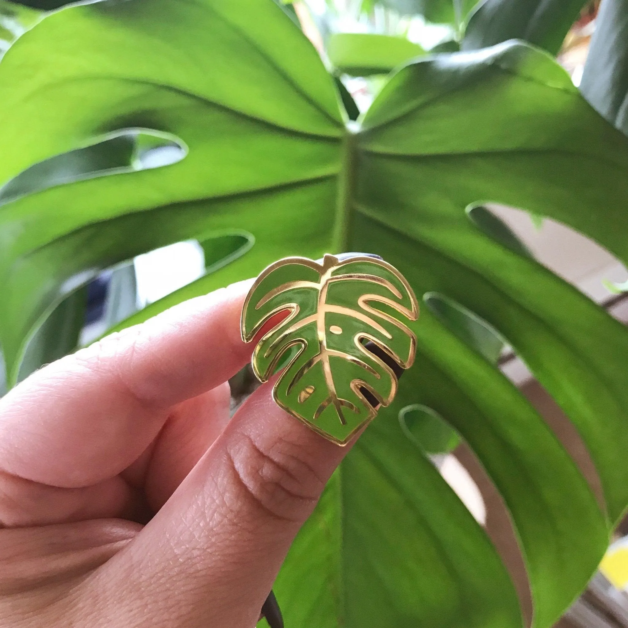 Monstera Leaf Enamel Pin