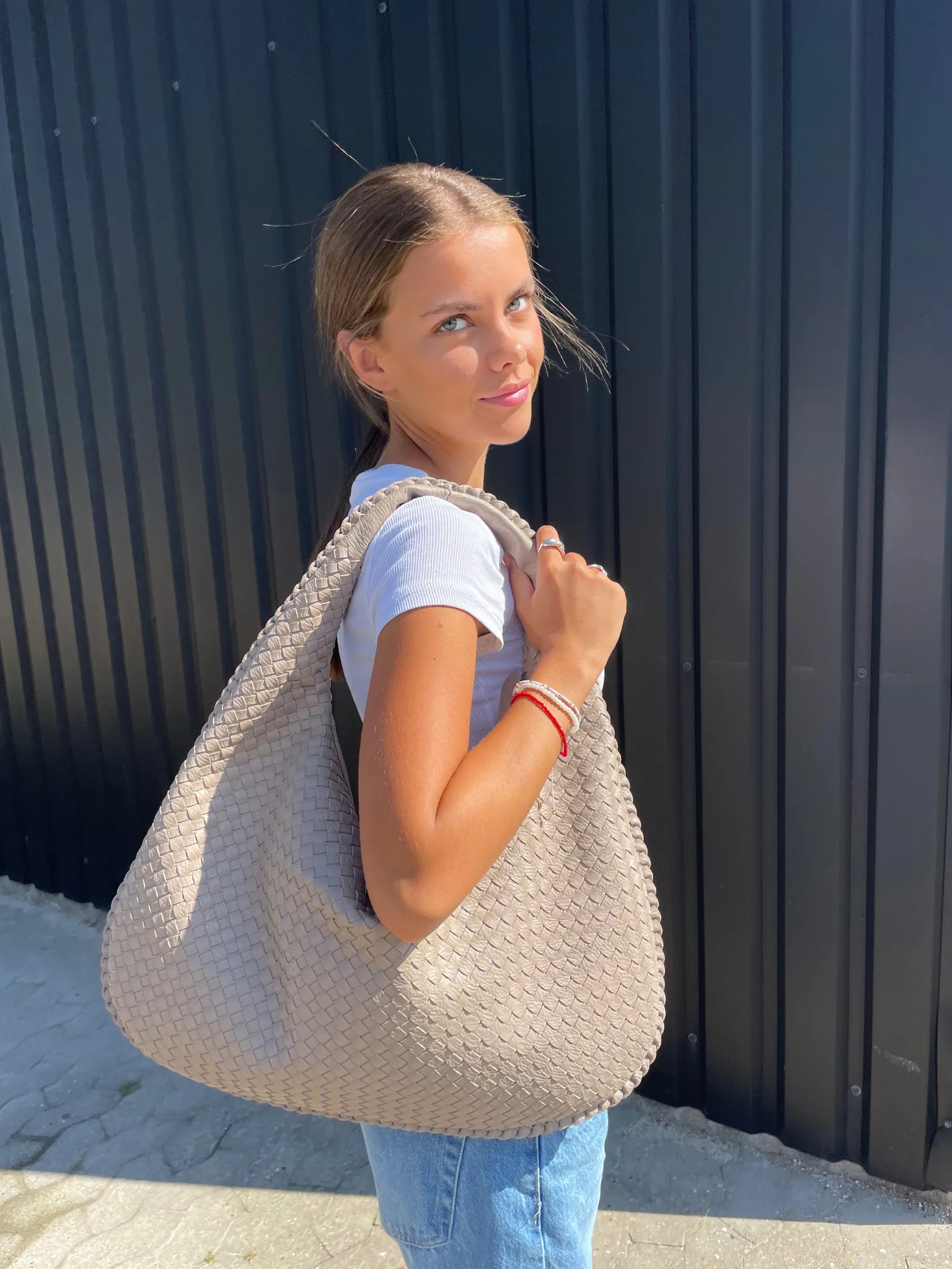 Stylish Naomi Väska - Light Gray Handbag