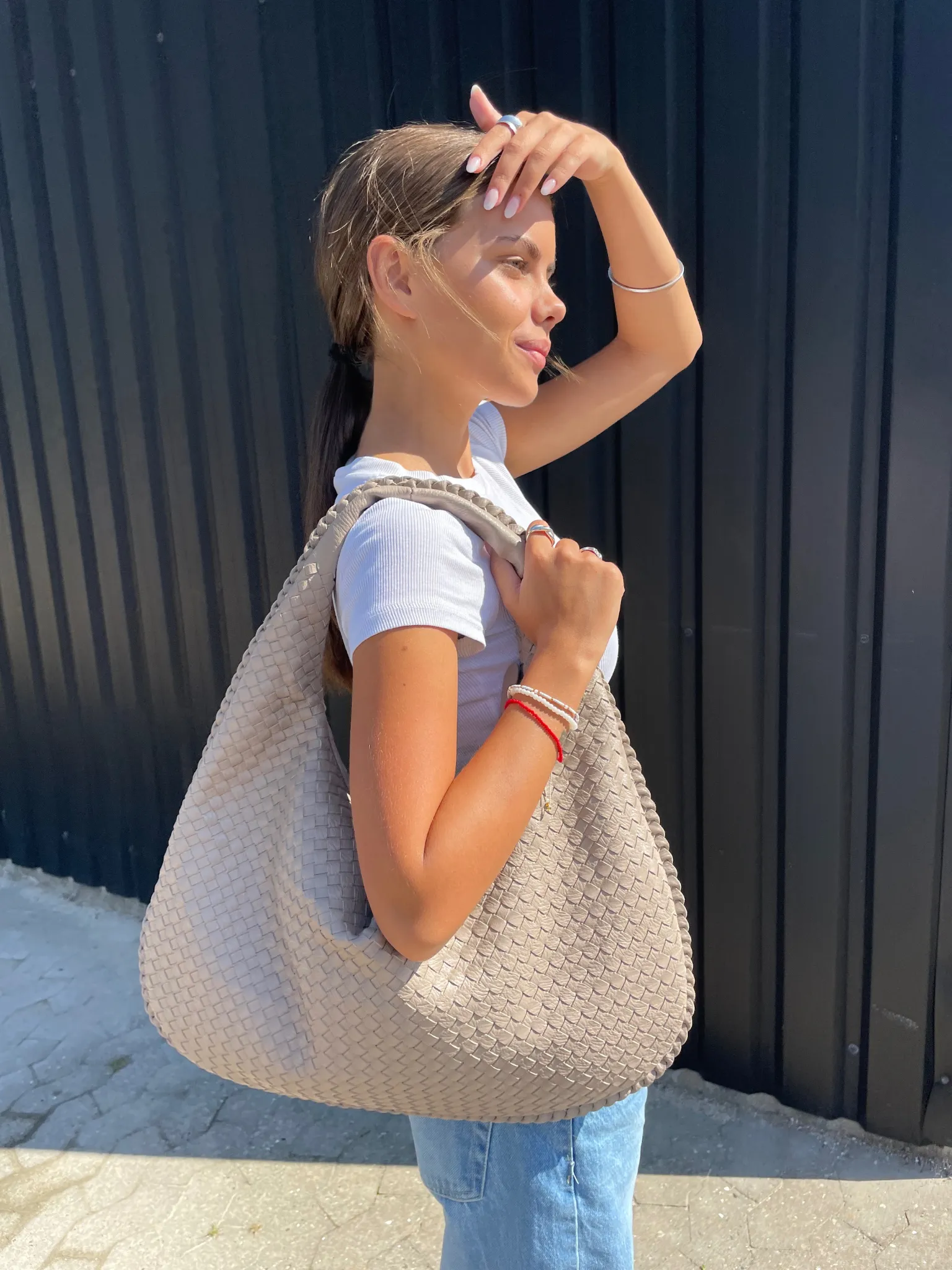 Stylish Naomi Väska - Light Gray Handbag