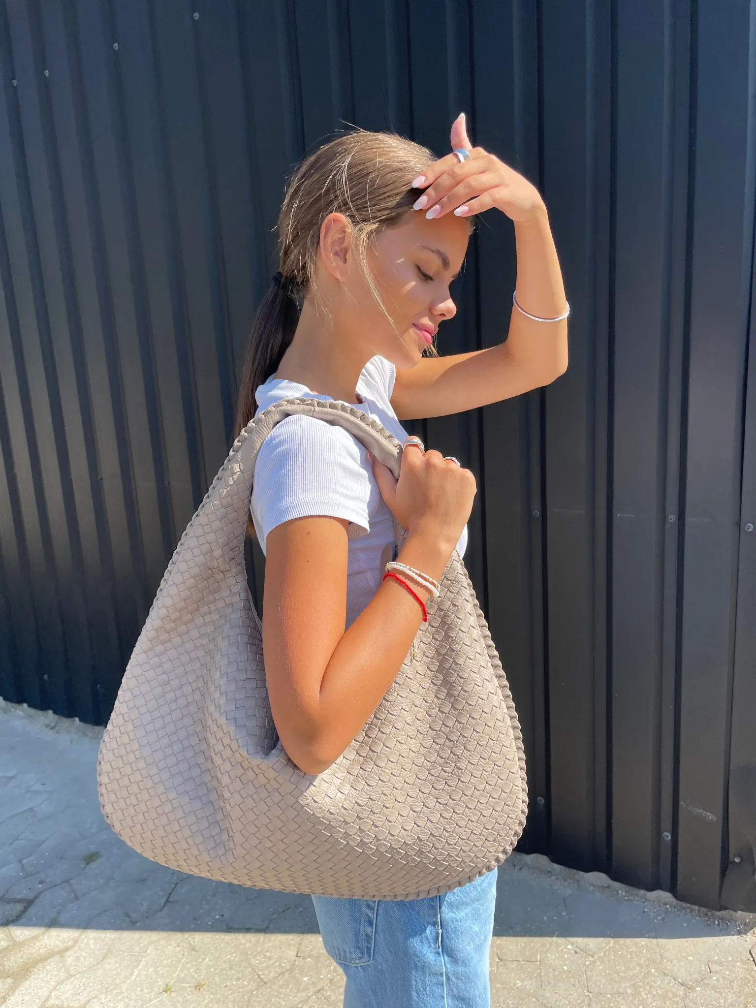 Stylish Naomi Väska - Light Gray Handbag