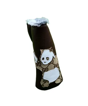 New! One-Of-A-Kind! Patchwork Project, Upcycled Gucci Panda With Guns Putter Headcover