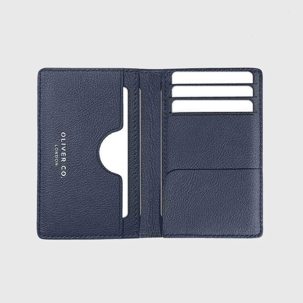 RFID Compact Apple Leather Vegan Wallet | Coastal Blue