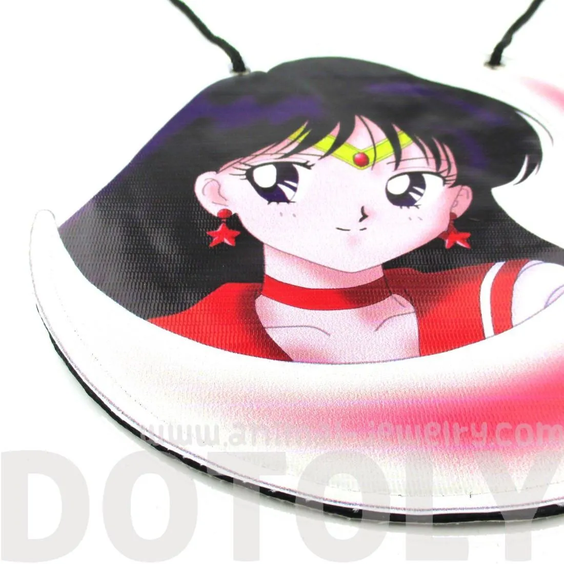 Sailor Mars Rei Hino Senshi Guardian Print Vinyl Cross Body Bag | DOTOLY