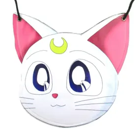 Sailor Moon Artemis Kitty Cat Face Shaped Vinyl Cross Body Bag