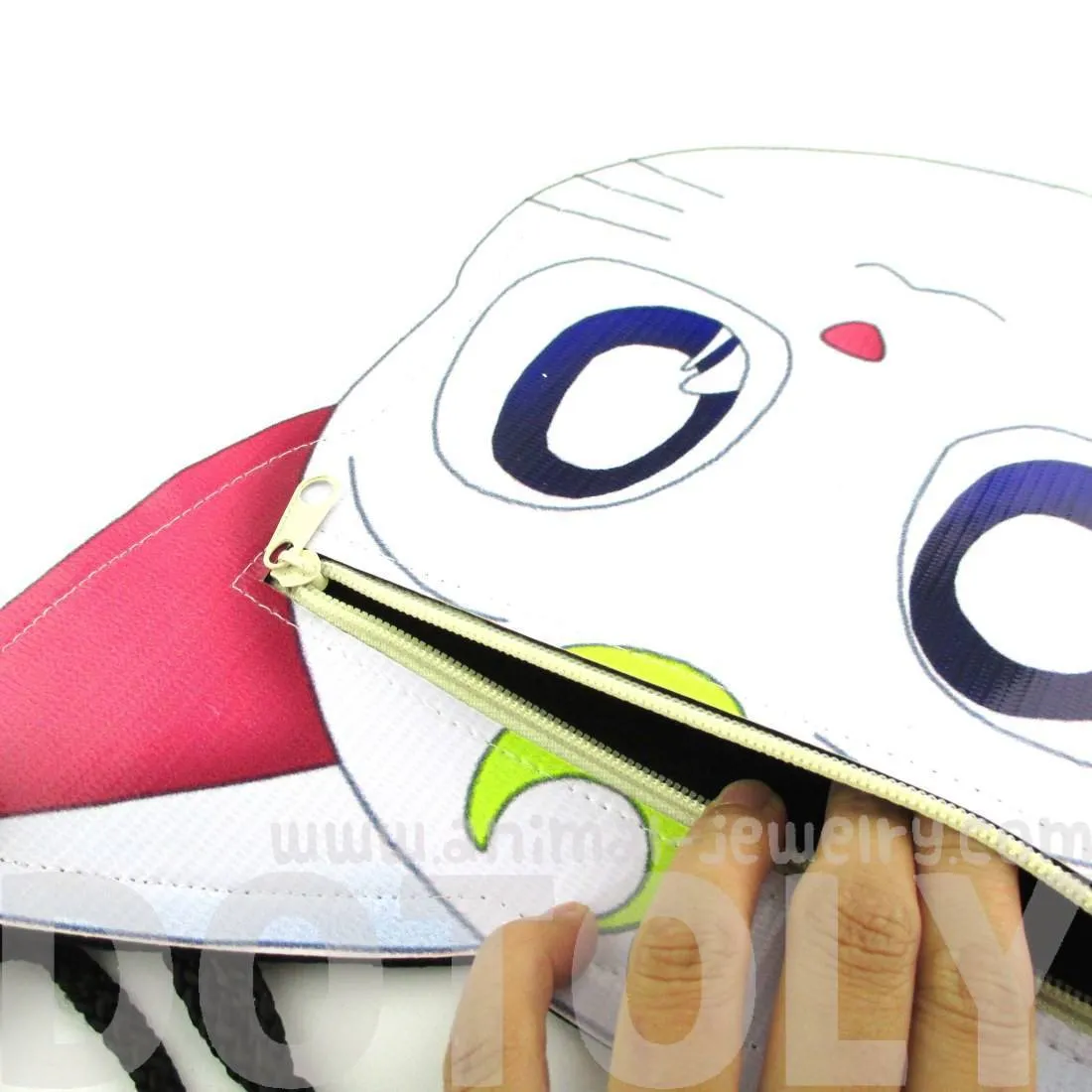 Sailor Moon Artemis Kitty Cat Face Shaped Vinyl Cross Body Bag