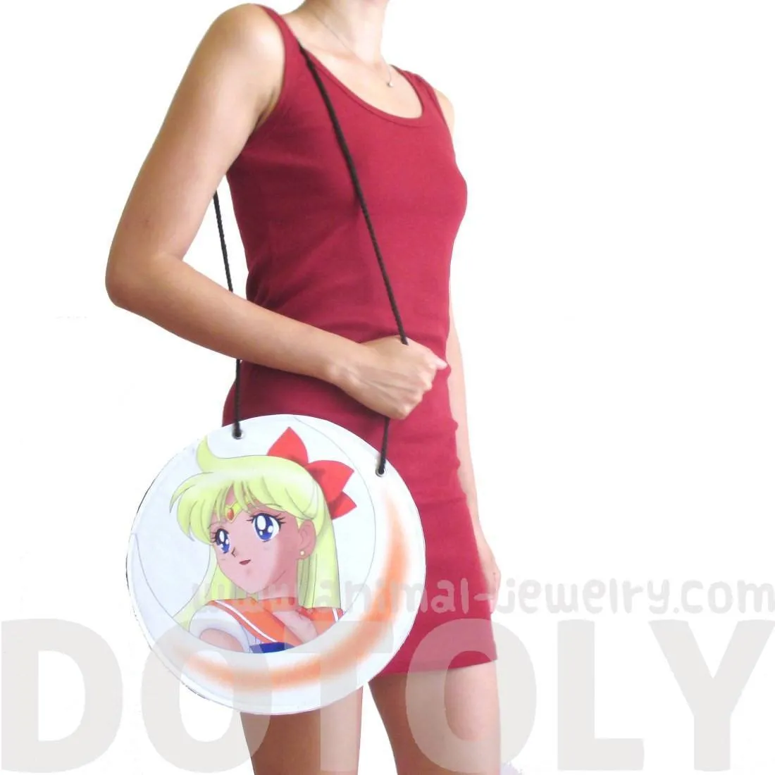 Sailor Venus Minako Aino Senshi Guardian Print Vinyl Cross Body Bag | DOTOLY