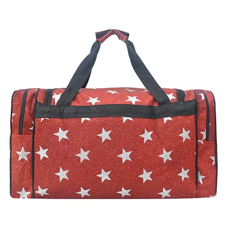 !SALE! Red Glitter Super Star NGIL Canvas 23" Duffle Bag