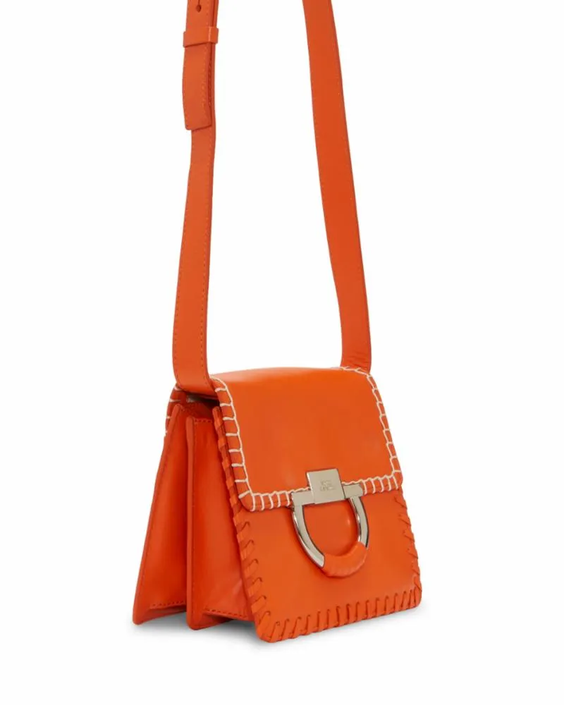 Vince Camuto Handbag BILLU CROSSBODY SUNSET ORANGE/CL SMOOTH