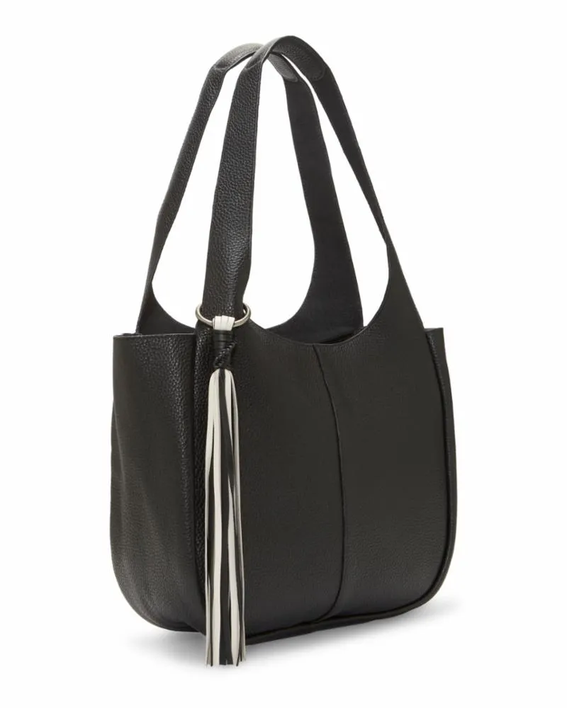 Vince Camuto Handbag MAYBL TOTE BLACK/COW FLOATER