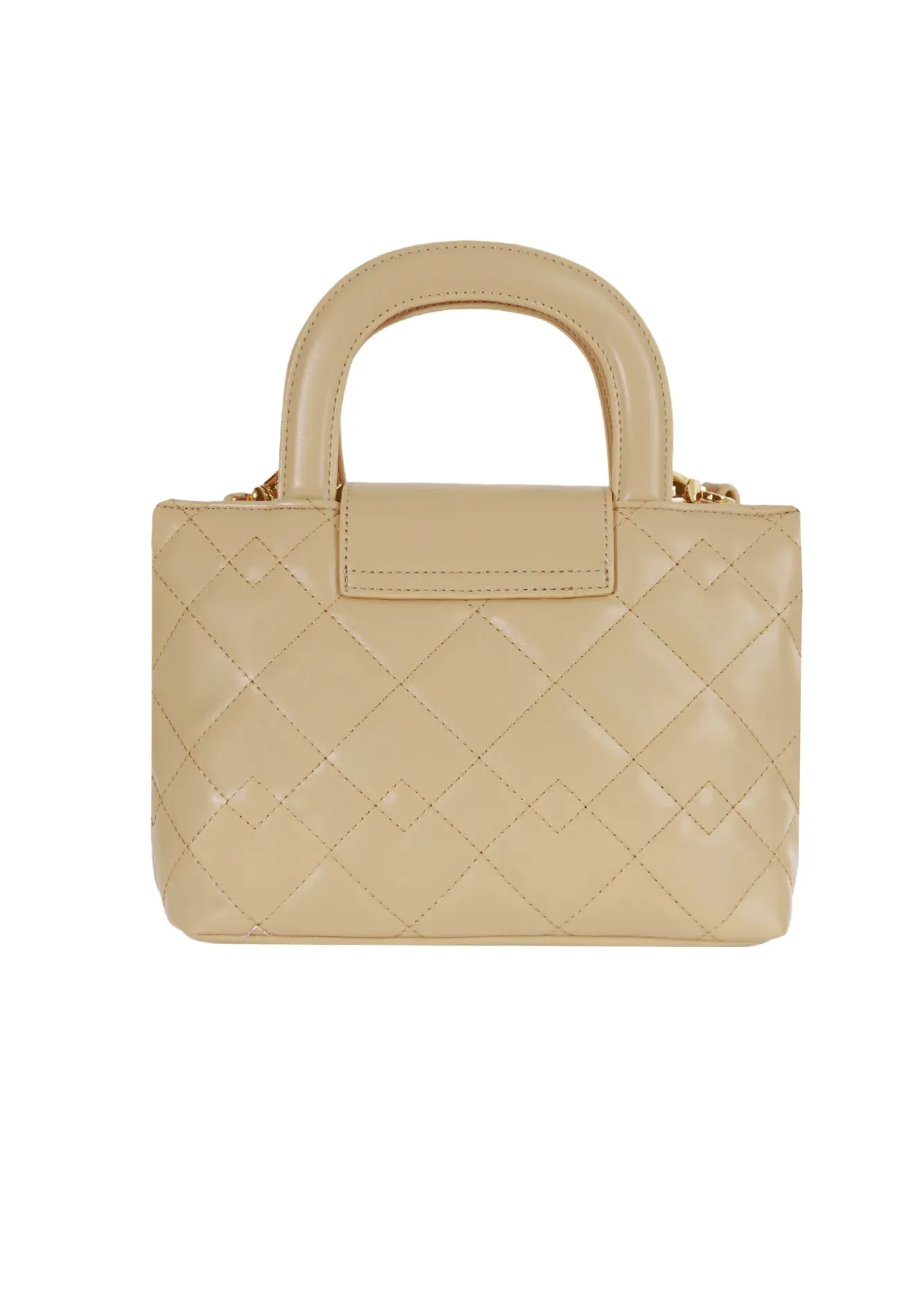 VOIR BIANCA Quilted Top Handle Bag