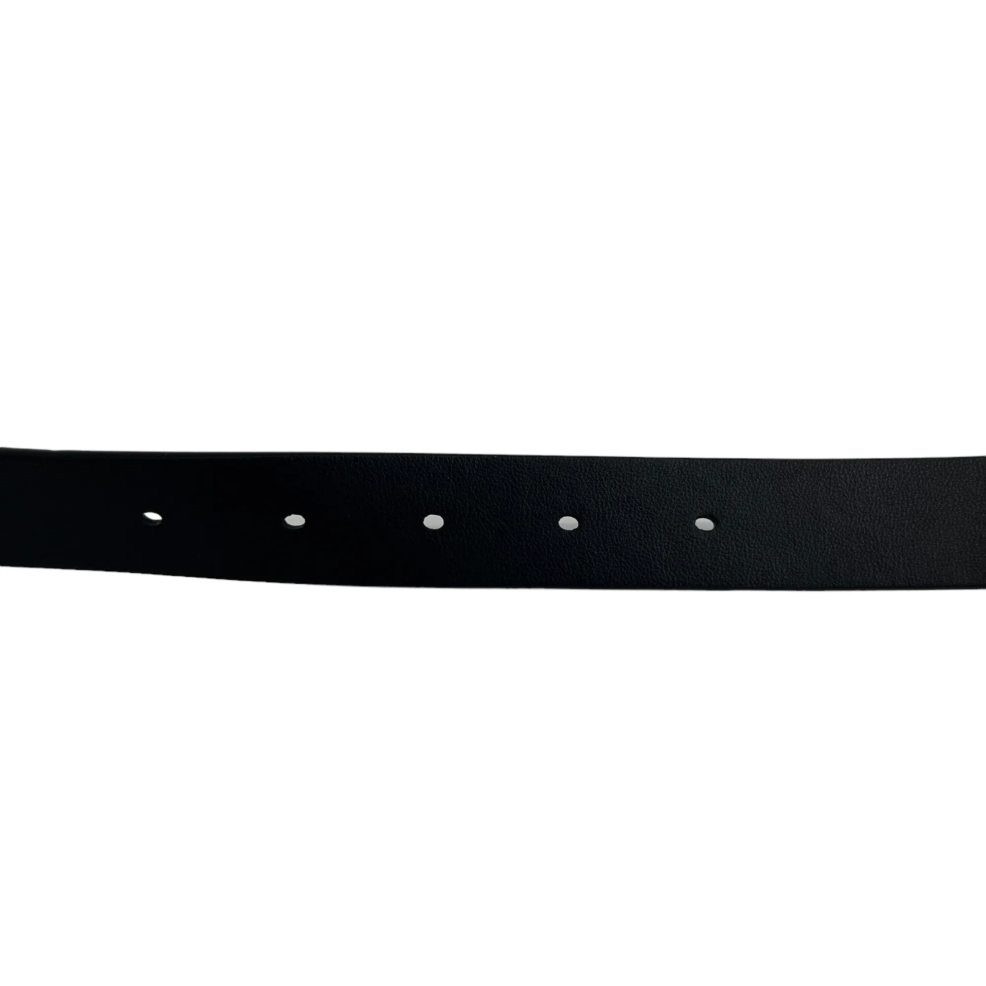 Womens Caro CD Black Leather Belt - Size 75CM / UK Size 6 - Stylish & Versatile Accessory