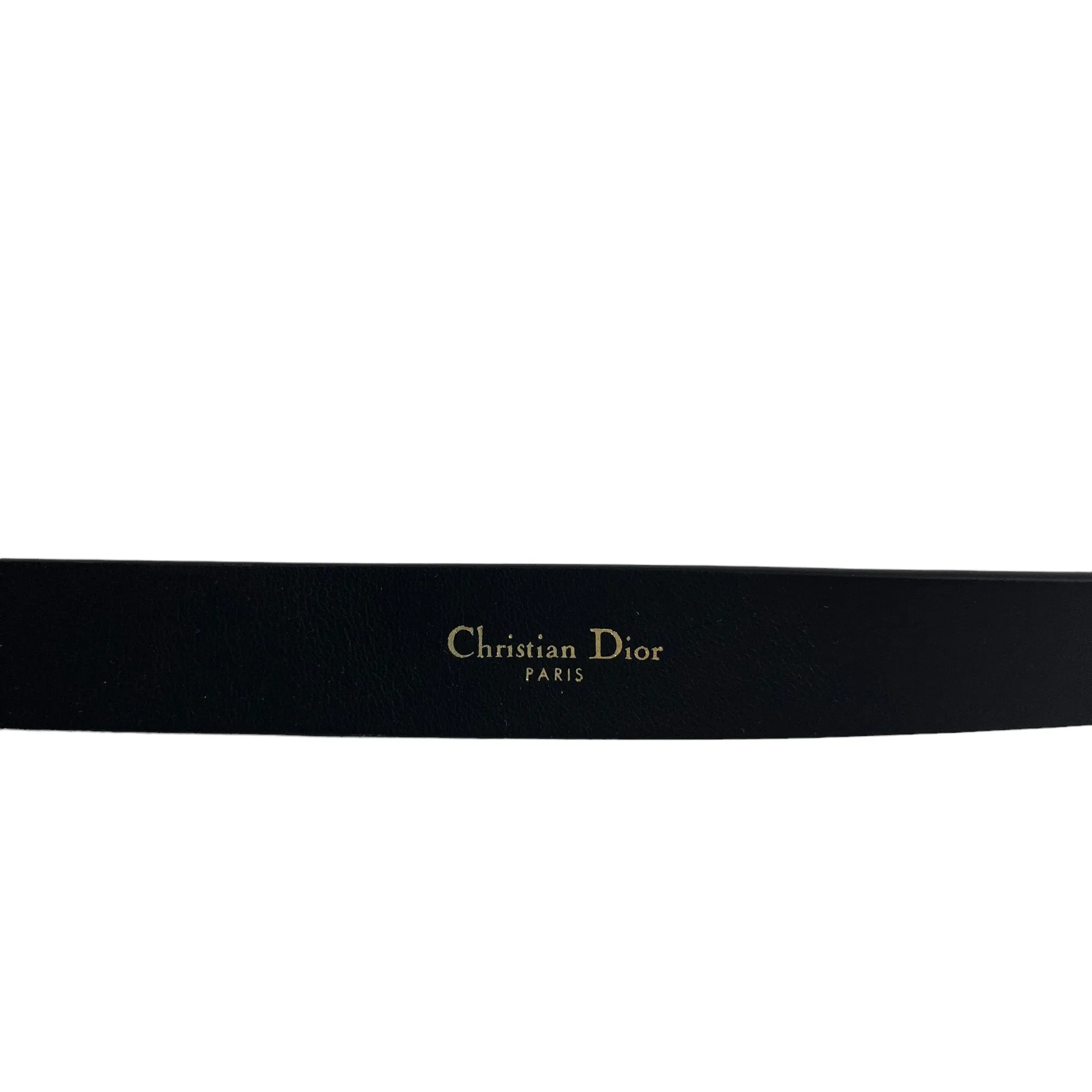 Womens Caro CD Black Leather Belt - Size 75CM / UK Size 6 - Stylish & Versatile Accessory